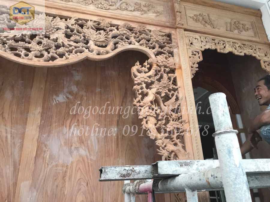 Thi công nội thất phòng thờ nhà thây Dũng Tiền Giang